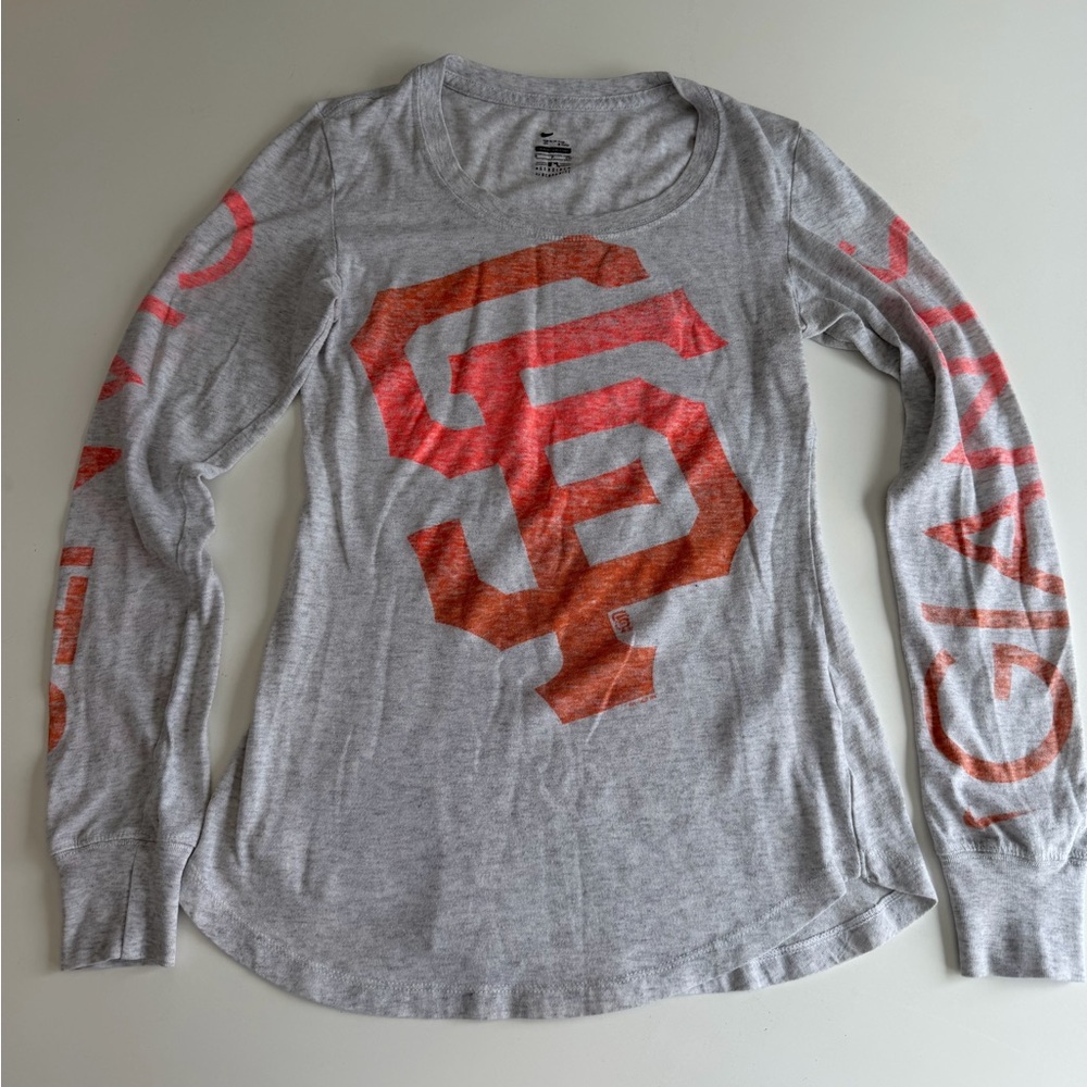 Nike MLB San Francisco Giants Long Sleeve Fitted Tee Small